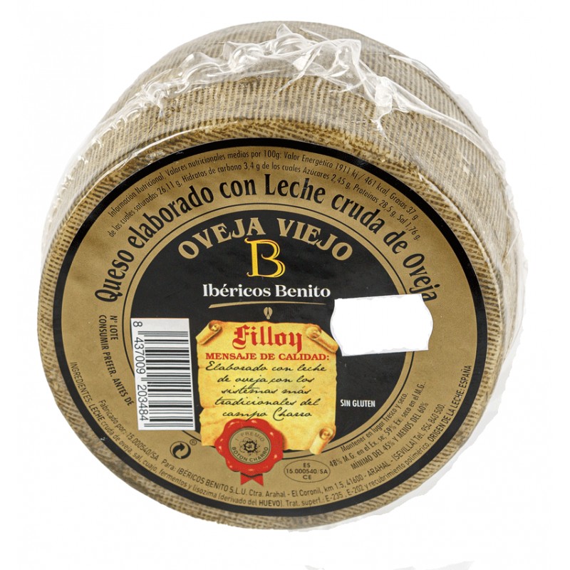 Old Filloy Sheep Cheese. Piece 800gr